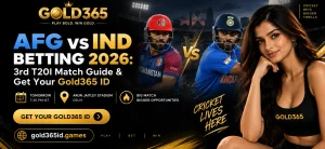 AFG vs IND Betting 2026 3rd T20 Match Guide Banner by Gold365id.games