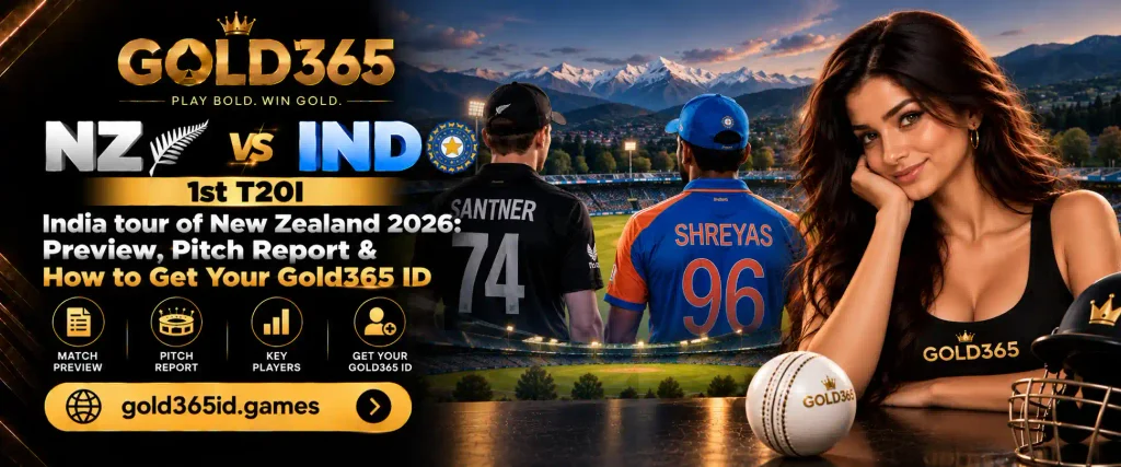 NZ vs IND beting 1st T20 match banner by gold365id.games